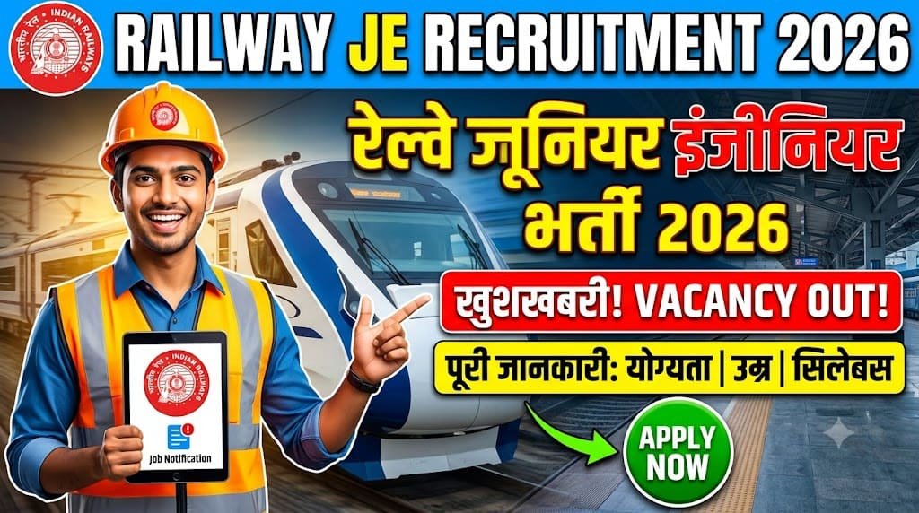 Railway junior engineer recruitment 2026 1 Railway junior engineer recruitment 2026