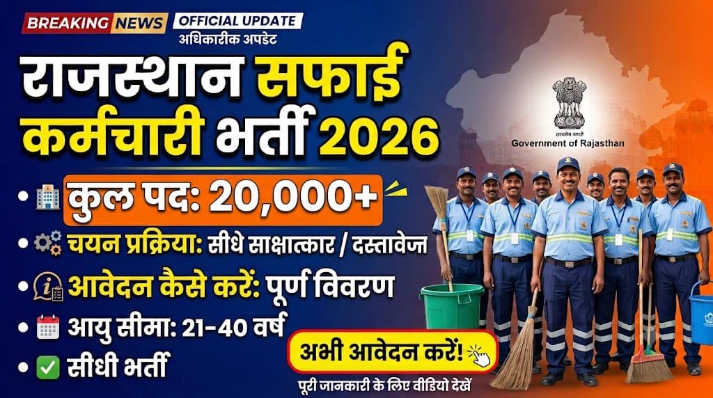 Rajasthan safai karamchari recruitment 2026 2 Rajasthan safai karamchari recruitment 2026