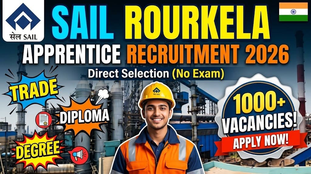 Sail rourkela apprentice recruitment 2026 1 Sail rourkela apprentice recruitment 2026