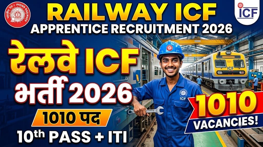 Railway icf apprentice recruitment 2026 1 Railway icf apprentice recruitment 2026