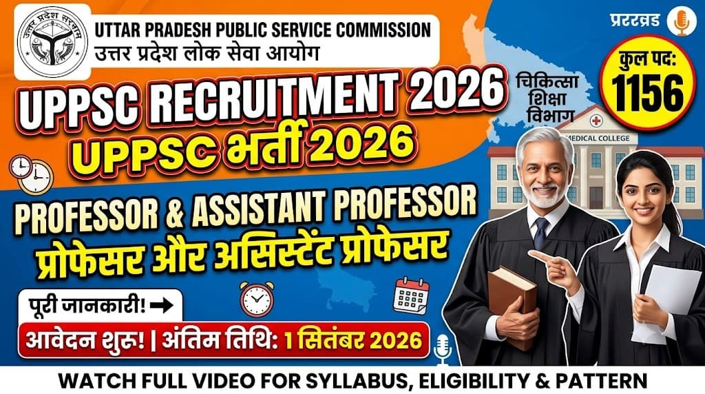 Uppsc professor and assistant professor recruitment 2026 1 Uppsc professor and assistant professor recruitment 2026