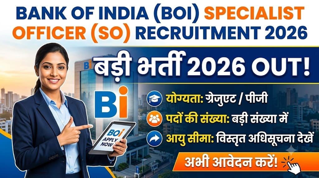 Bank of india specialist officer recruitment 2026 1 Bank of india specialist officer recruitment 2026