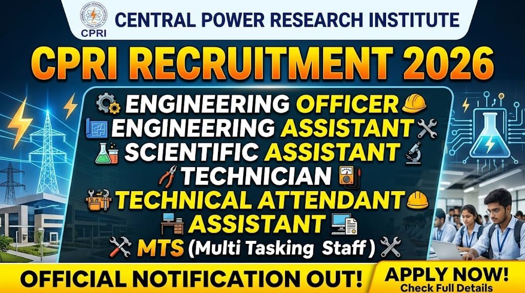 Cpri mts, assistant, technician & various post recruitment 2026 1 Cpri mts, assistant, technician & various post recruitment 2026