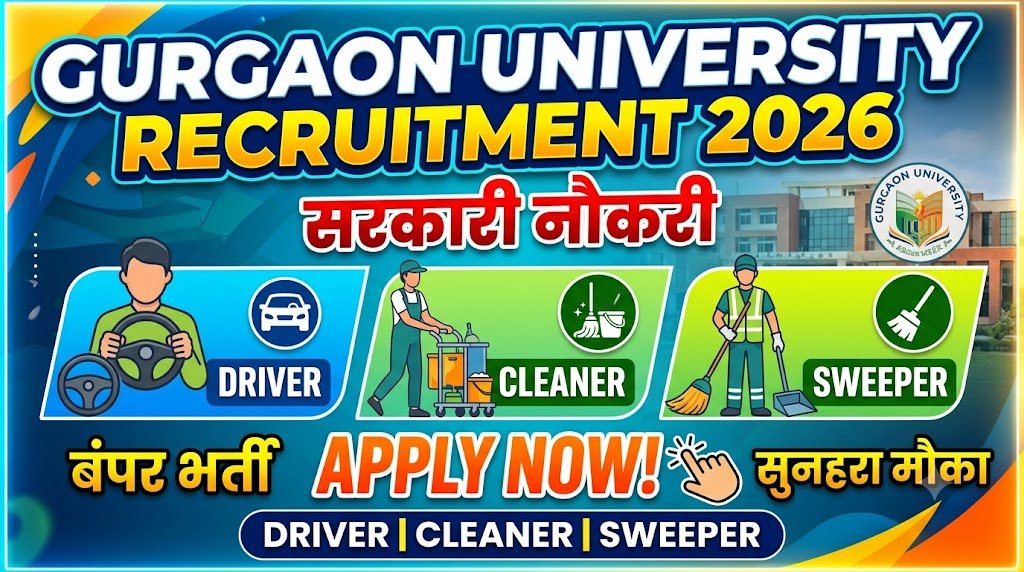 Gurugram university non teaching recruitment 2026 1 Gurugram university non teaching recruitment 2026