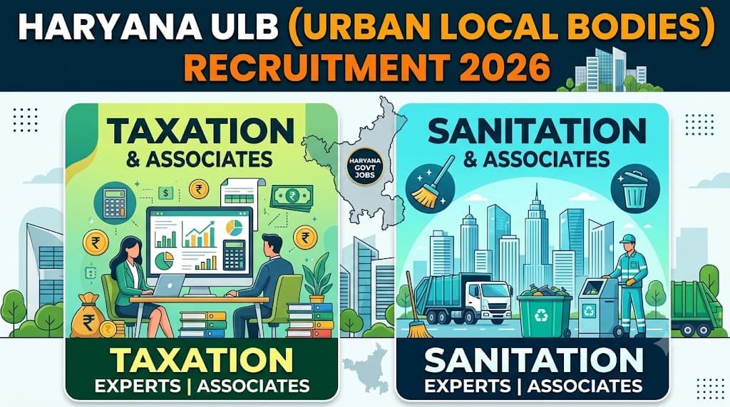 Haryana ulb various post recruitment 2026 1 Haryana ulb taxation experts, taxation associates and sanitation experts / associates recruitment 2026