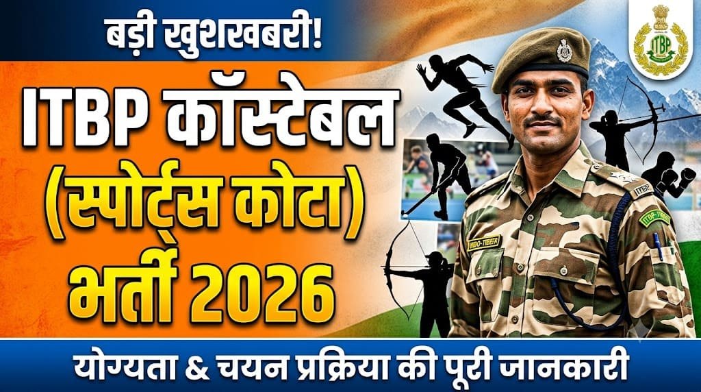 Itbp constable sports quota recruitment 2026 1 Itbp constable sports quota recruitment 2026
