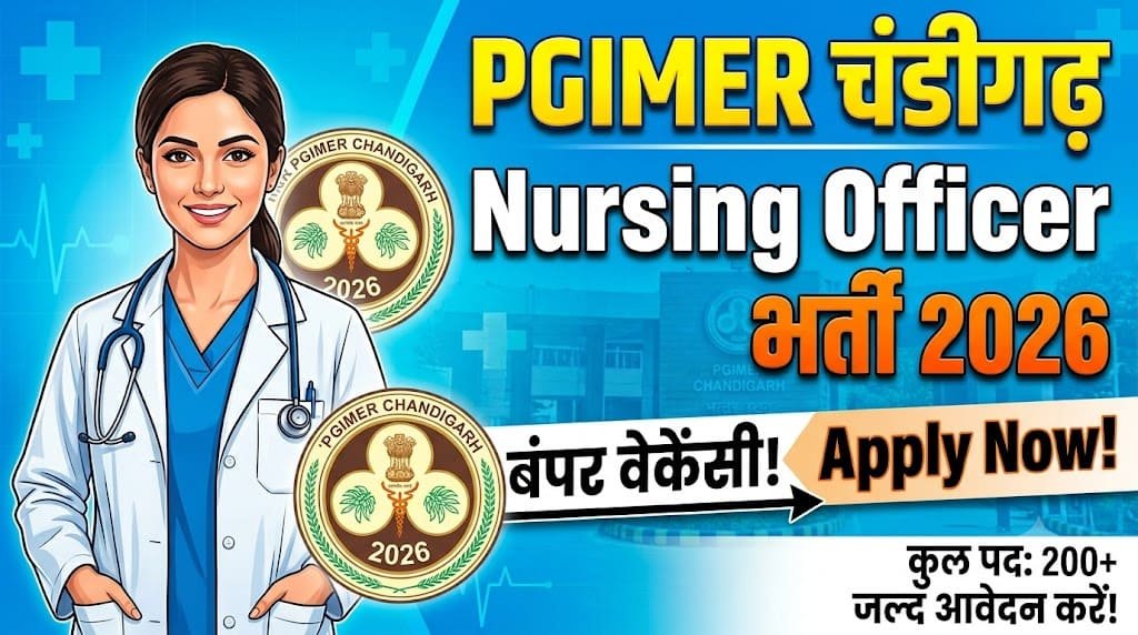 Pgimer chandigarh nursing officer recruitment 2026 1 Pgimer chandigarh nursing officer recruitment 2026