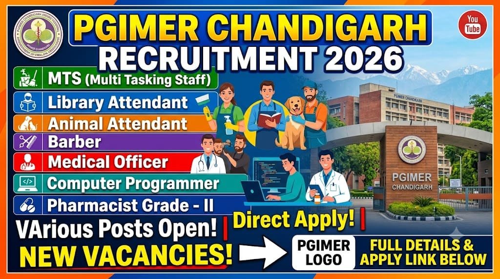 Pgimer chandigarh recruitment 2026 new 1 Pgimer chandigarh recruitment 2026 new