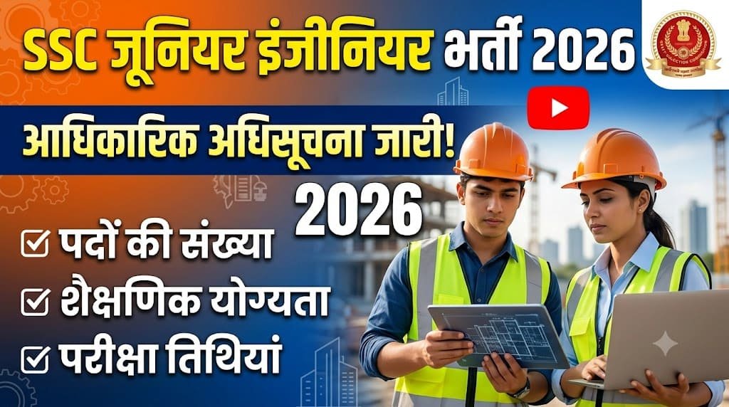 Ssc junior engineer recruitment 2026 1 Ssc junior engineer recruitment 2026