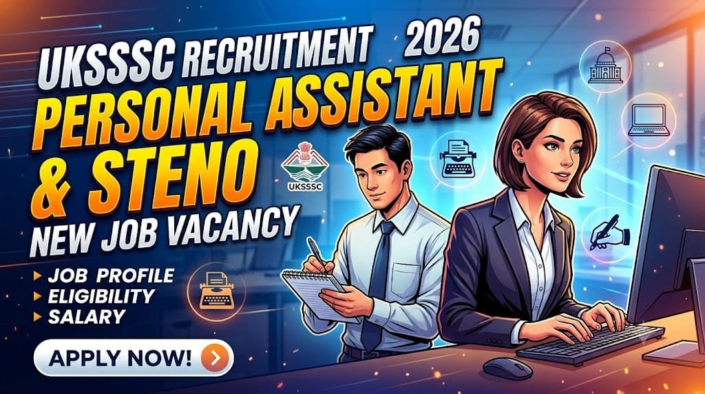 Uksssc pa and steno recruitment 2026 1 Uksssc personal assistant and steno recruitment 2026