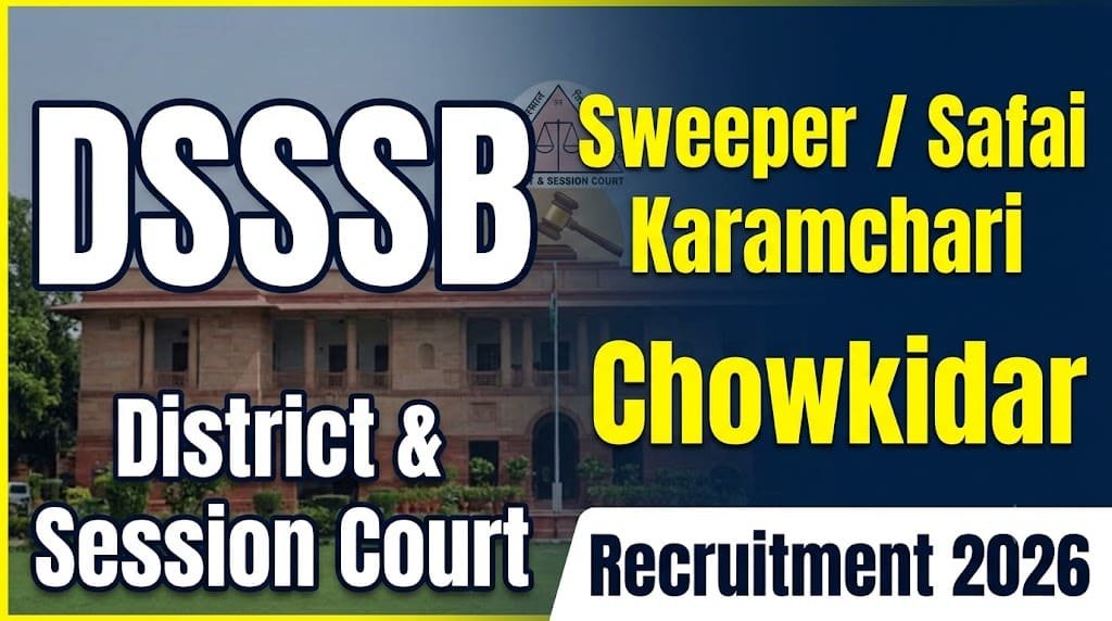 Dsssb sweeper chowkidar recruitment 2026 1 Dsssb sweeper and chowkidar recruitment 2026