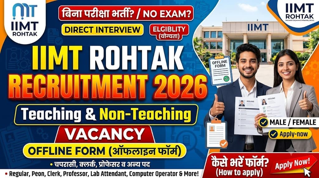 Iimt rohtak recruitment 2026 1 Iimt rohtak recruitment 2026