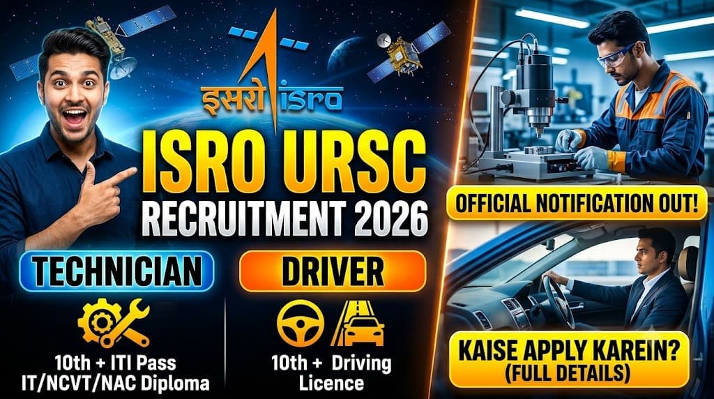 Isro ursc technician and driver recruitment 2026 1 Isro ursc technician and driver recruitment 2026