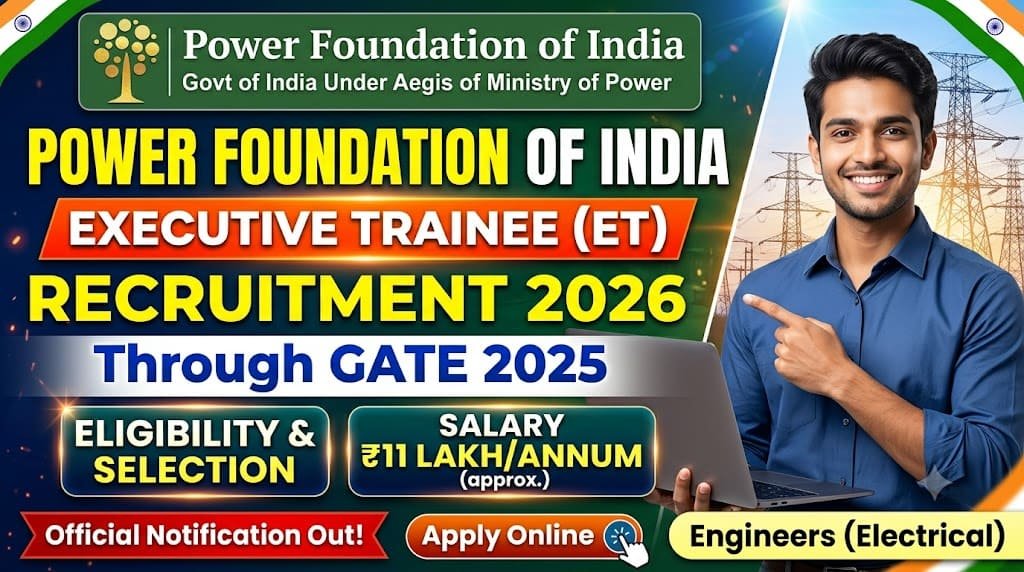 Power foundation of india et recruitment 2026 1 Power foundation of india et recruitment 2026