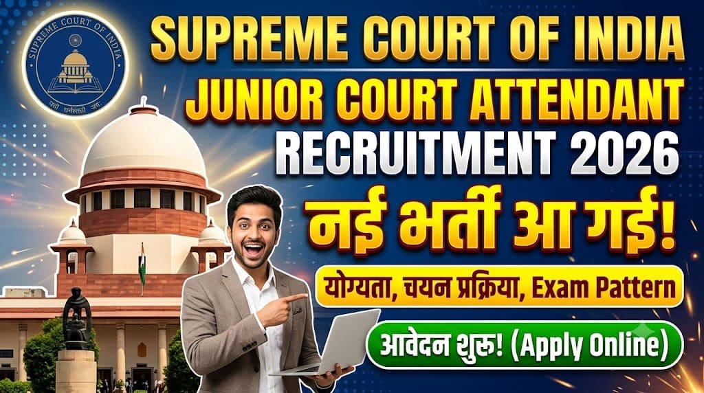 Supreme court of india jr court attendant recruitment 2026 1 Supreme court of india jr court attendant recruitment 2026