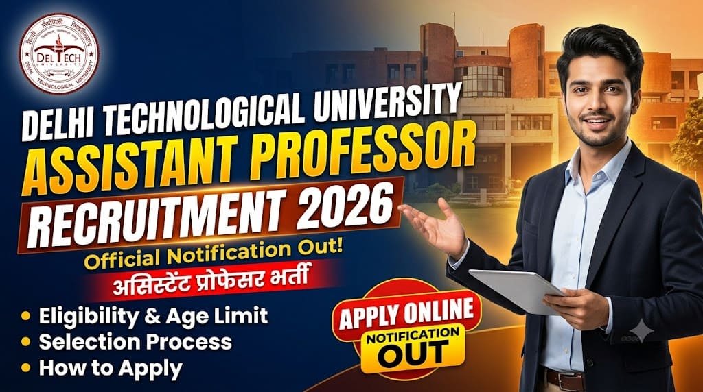 Dtu assistant professor recruitment 2026 2 The delhi technological university (dtu) assistant professor recruitment 2026